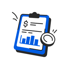 Financial report illustration