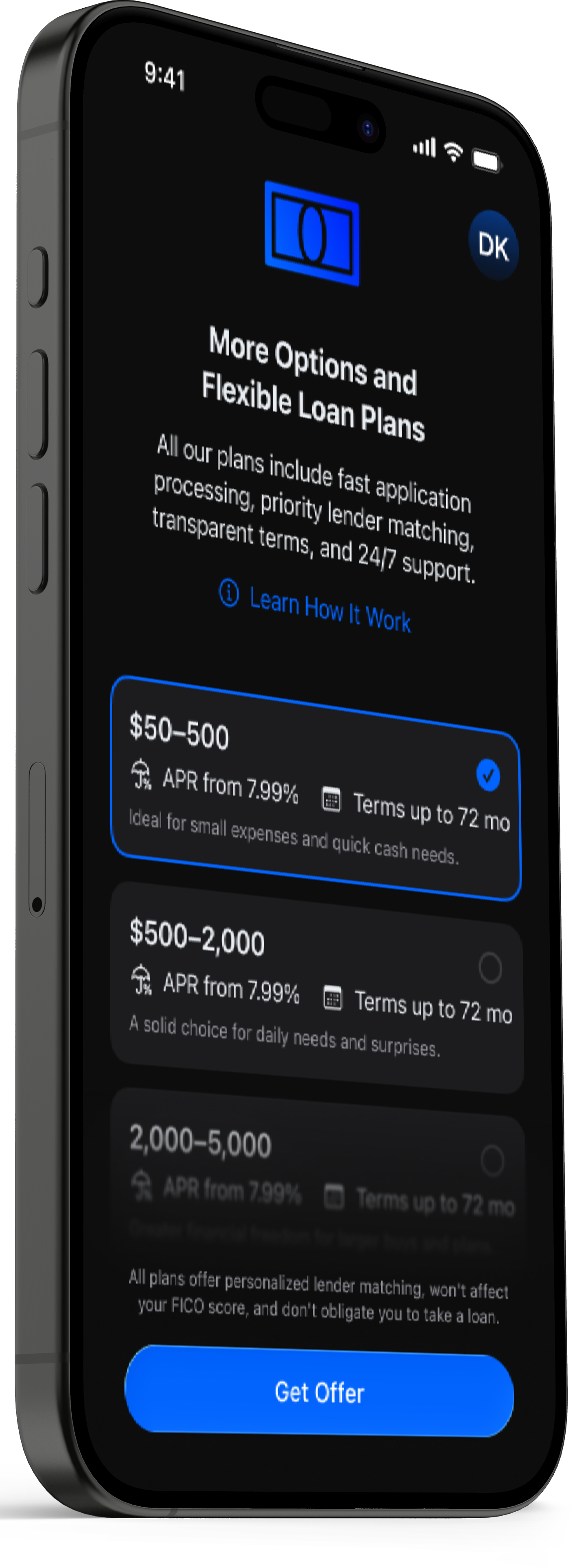 Lafet app on iPhone 15 Pro Max (device mockup)